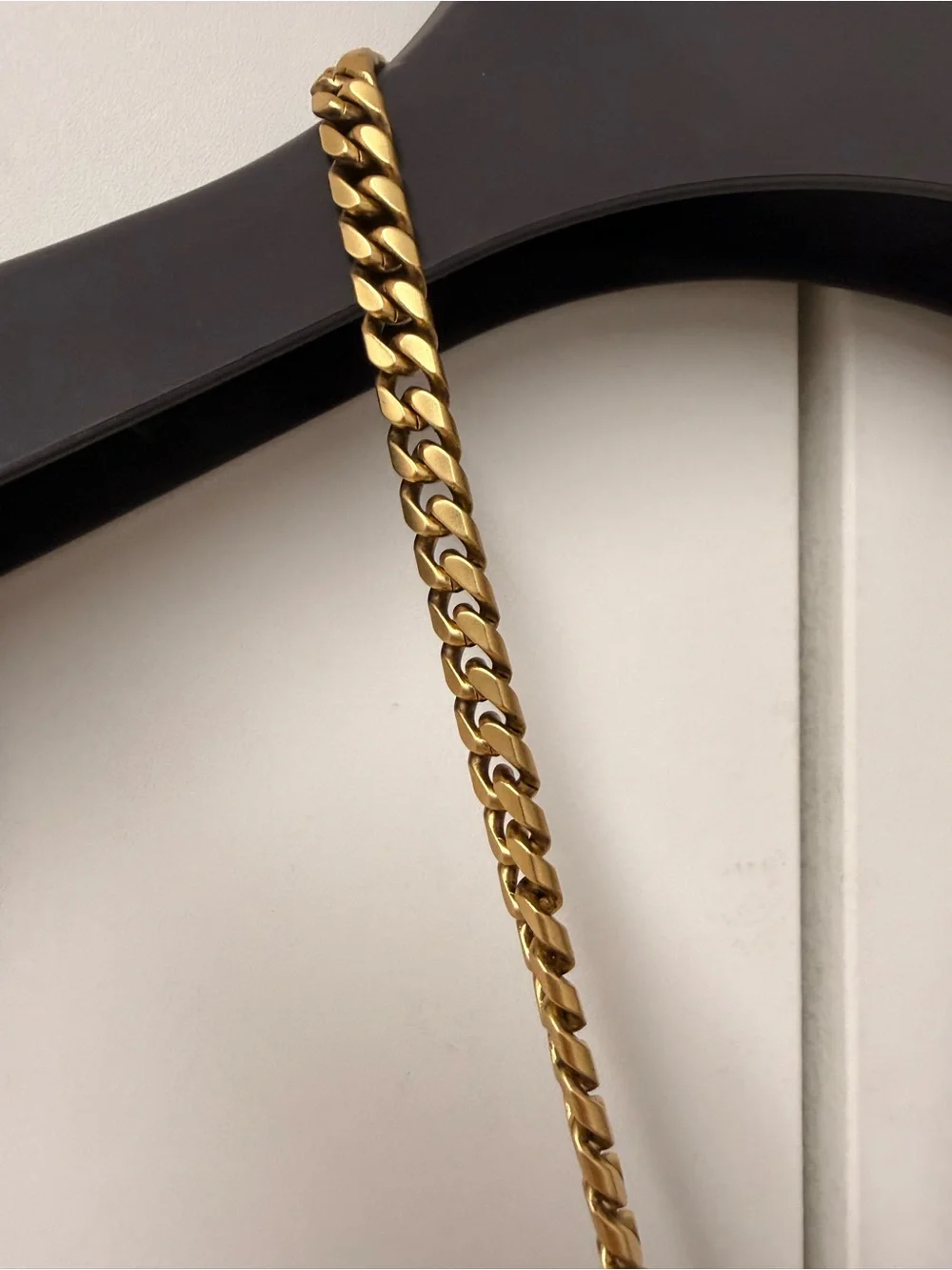 Men's Gold-Tone Curb Chain Necklace with Hand Pendant - Picture 3 of 4